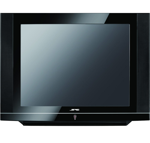 Black Glossy LED Television with Integrated Speakers
