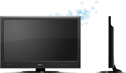 Sleek Black Flat-Screen Television