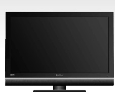 Flat-Screen Television with Integrated Sound Bar