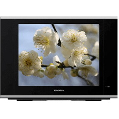 Silver and Black LED Television
