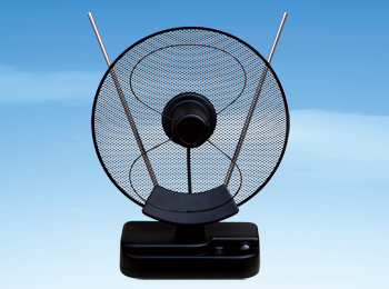 Indoor Amplified HDTV Antenna with Circular Mesh Reflector