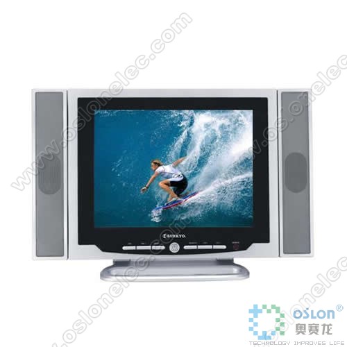 CRT Television with Integrated Speakers