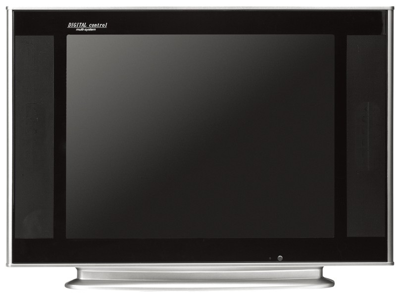 High-Definition Multi-System Television with Integrated Speakers