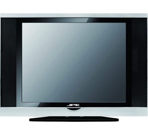 Silver Frame Television with Integrated Speakers