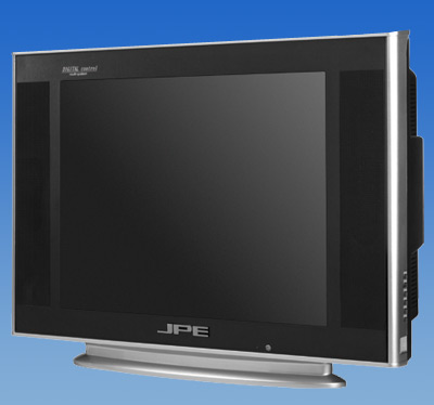 Sleek Silver Trim Flat Screen Television