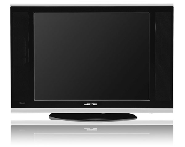 Sleek Black Frame Television with Curved Base
