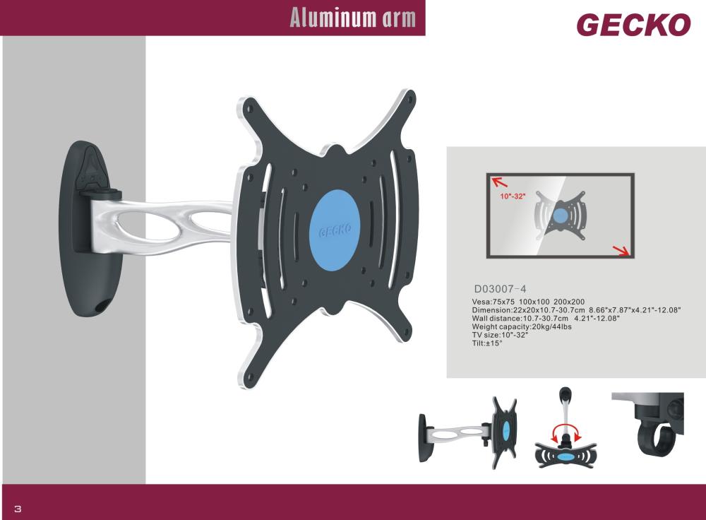 Adjustable Tilting TV Wall Mount for 10-32 inch Screens