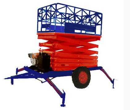 Towable Hydraulic Scissor Lift Platform