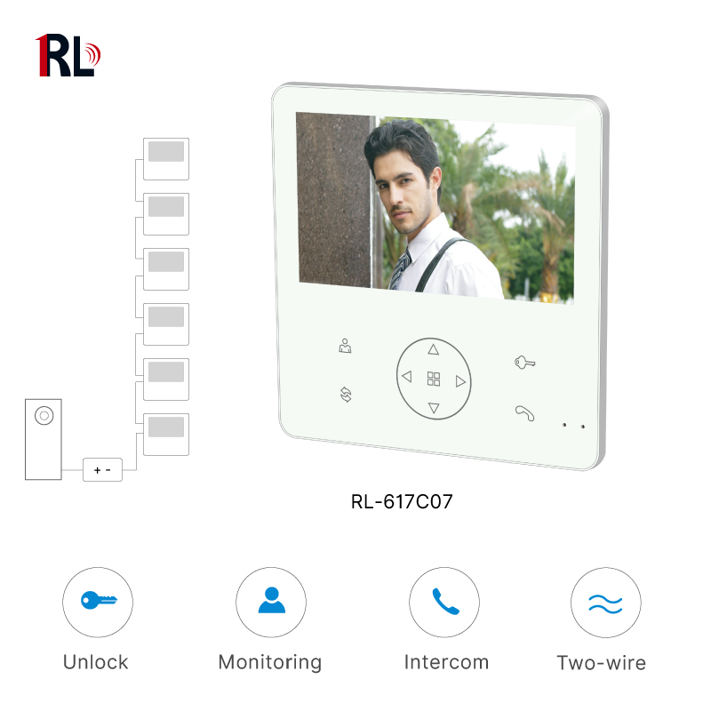 7-Inch Two-Wire Video Intercom Indoor Monitor