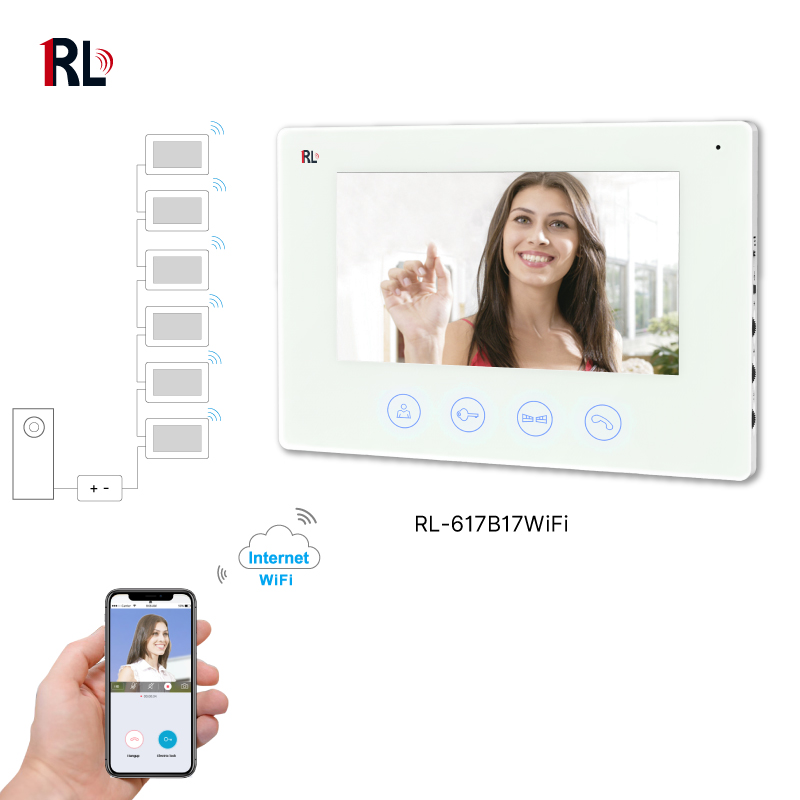 7-Inch Two-Wire Video Intercom System Monitor