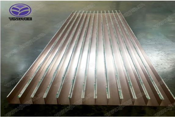 Finished U baffle ceiling panel profile