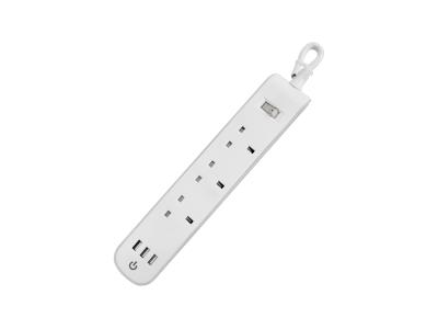UK-style extension socket with 3USB(2.1A) - Image 2