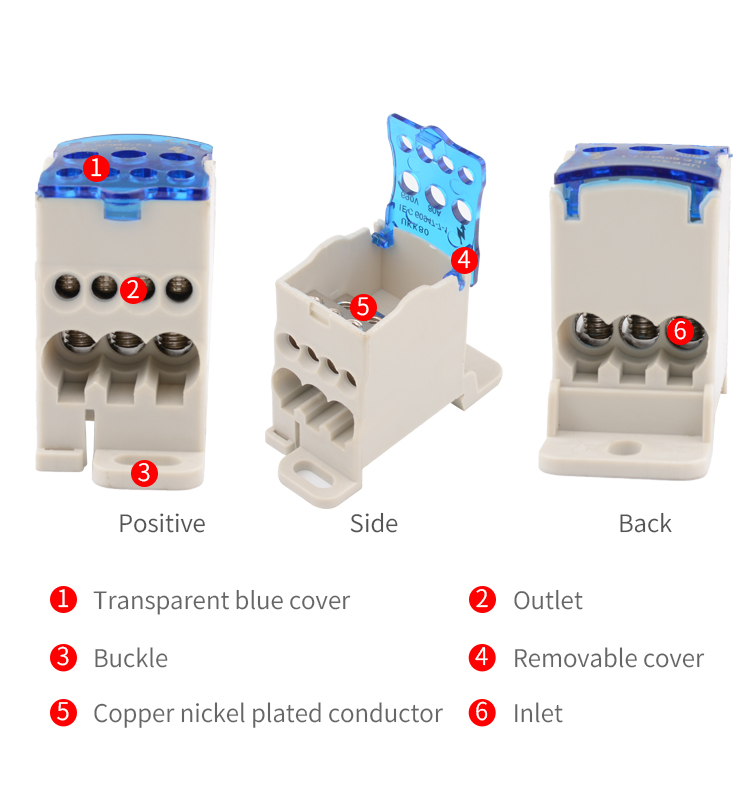 Component detail showing internal conductor and cover