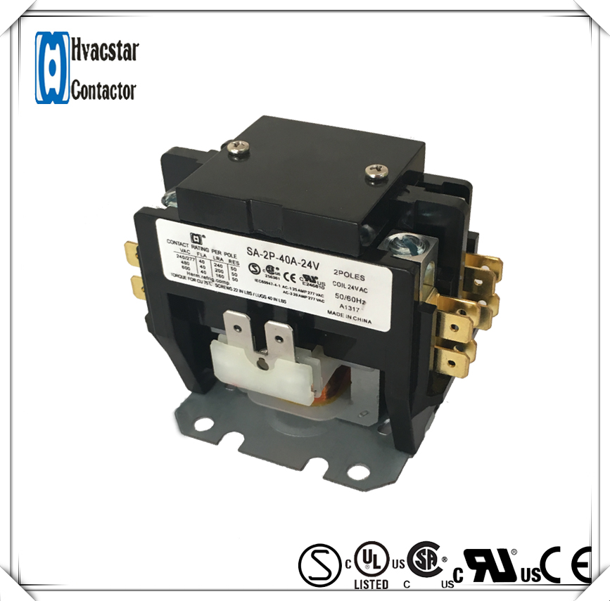 2-Pole 40A AC Air Conditioning Definite Purpose Contactor