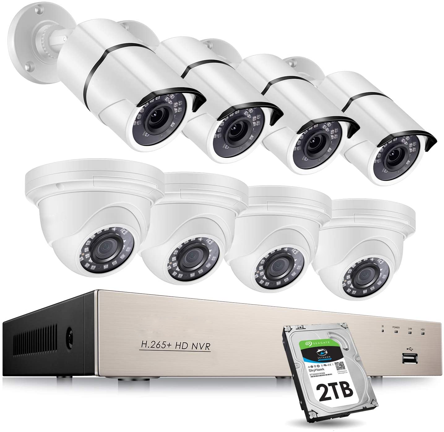 Ultra HD 5Mp 8 Channel POE IP Cameras NVR System CCTV IP Cameras kit - Image 3