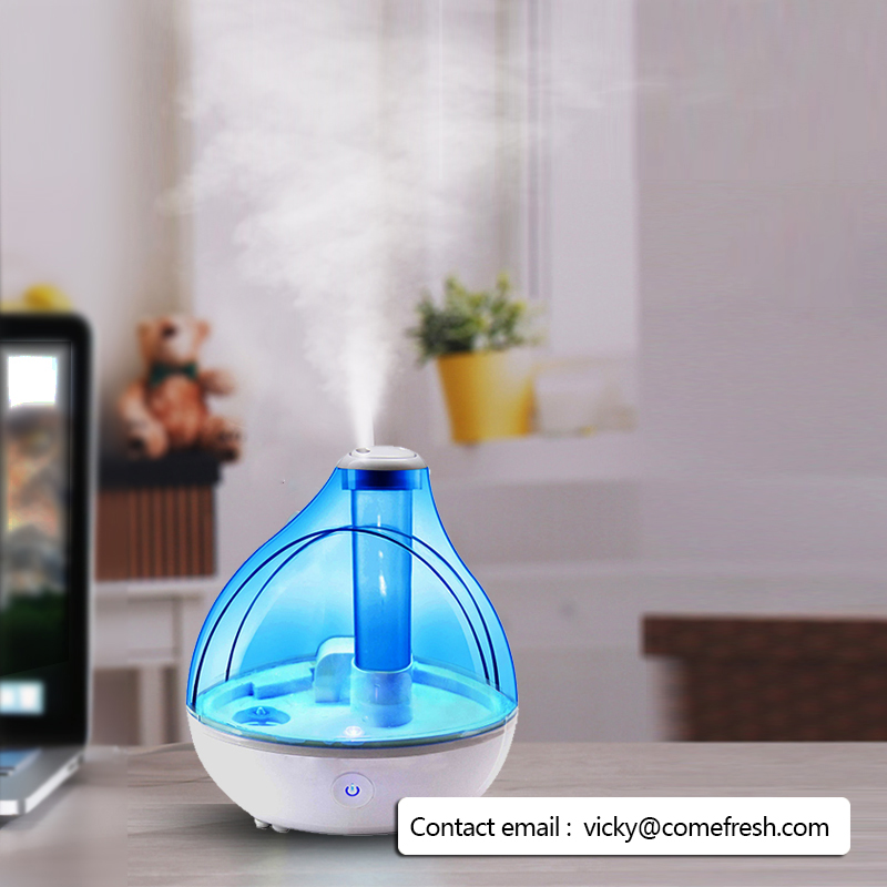 Front view of the compact ultrasonic humidifier