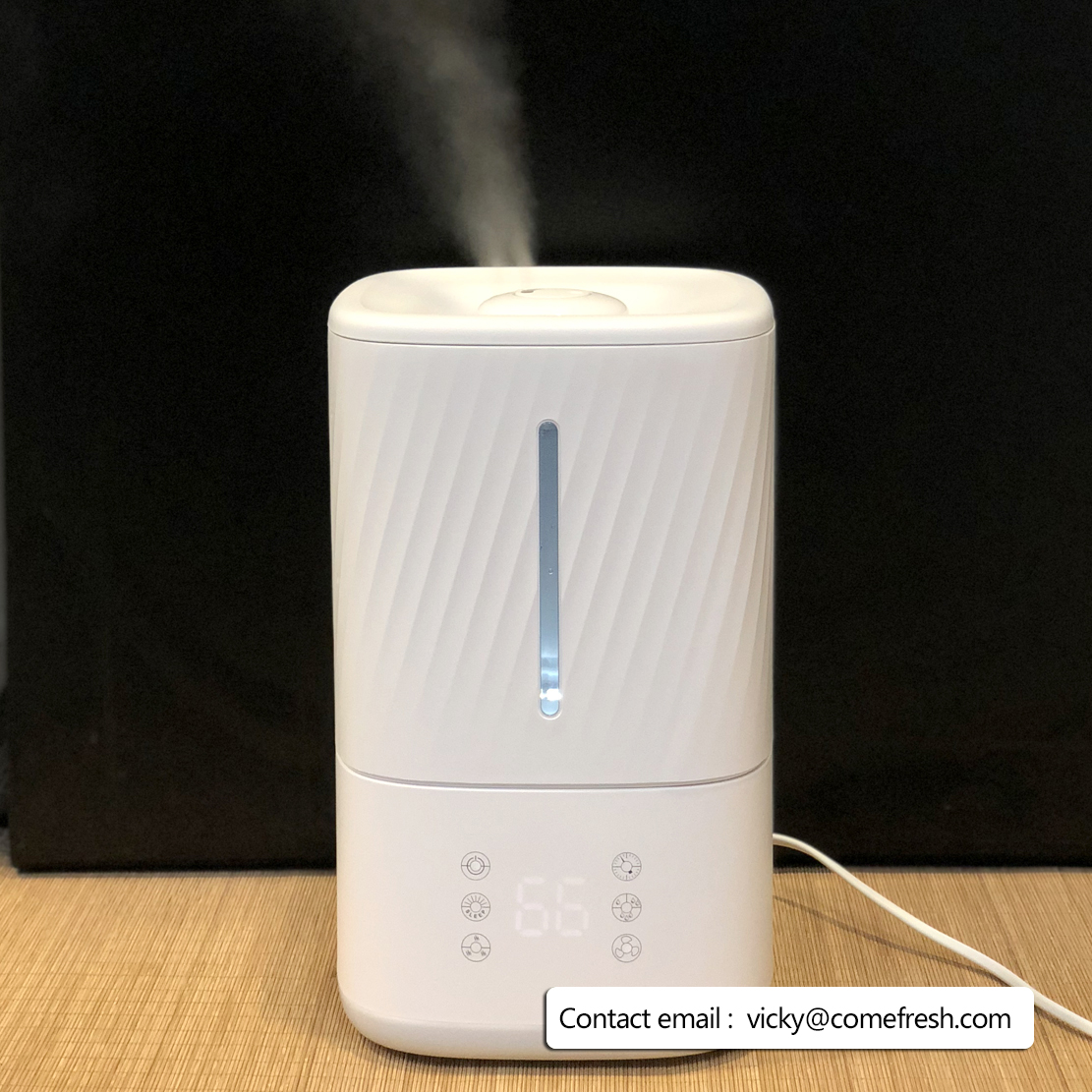 Close up of the humidifier mist output