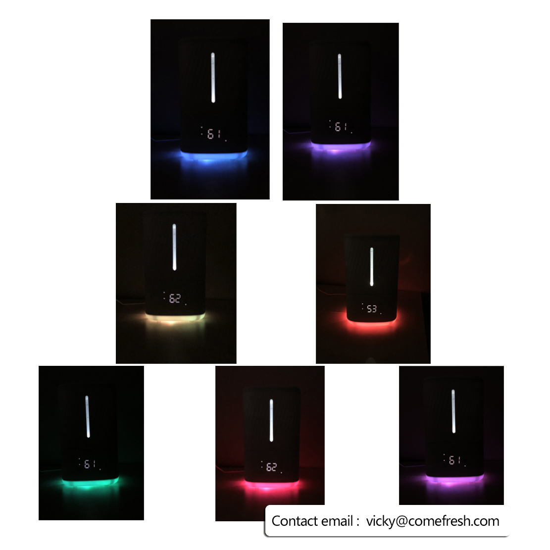 Humidifier with multi-color night light
