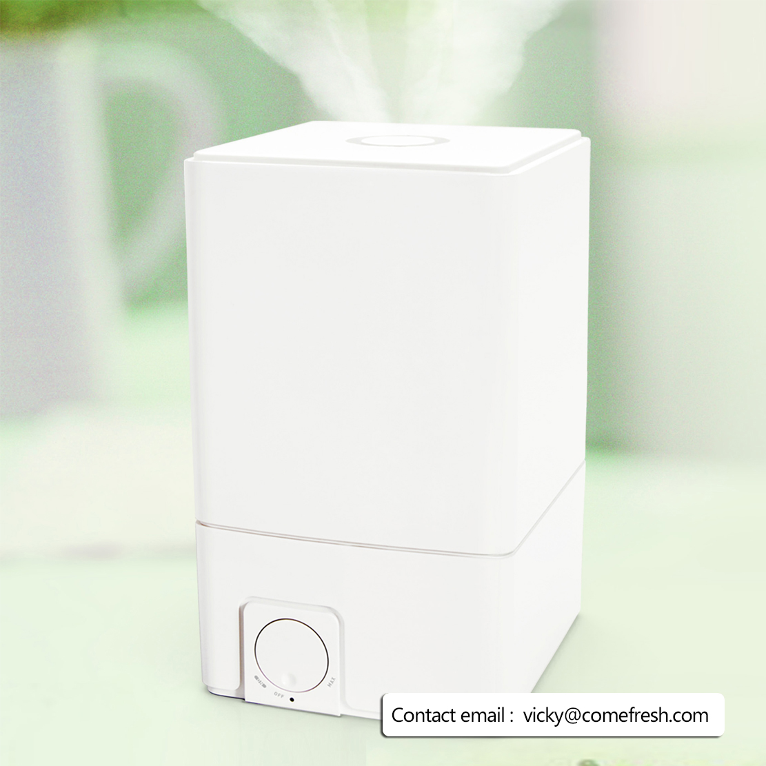 The humidifier unit with the water tank detached.