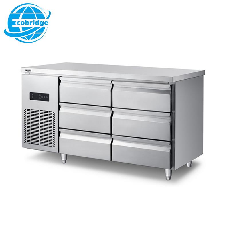 Undercounter 6 Drawers Refrigerator Kitchen Cabinet Freezer Commercial Workbench Fridge Co - Image 3