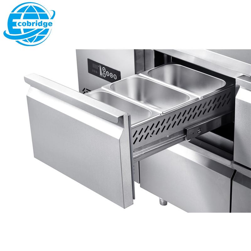 Undercounter 6 Drawers Refrigerator Kitchen Cabinet Freezer Commercial Workbench Fridge Co - Image 2