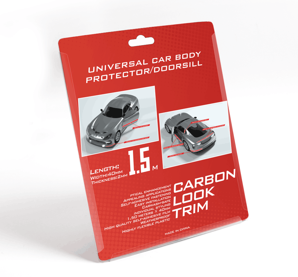 Carbon Fiber Look Car Body Protector Trim