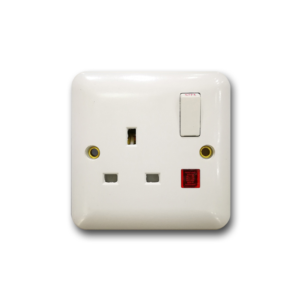 Universal Five-Hole Wall Socket with Switch