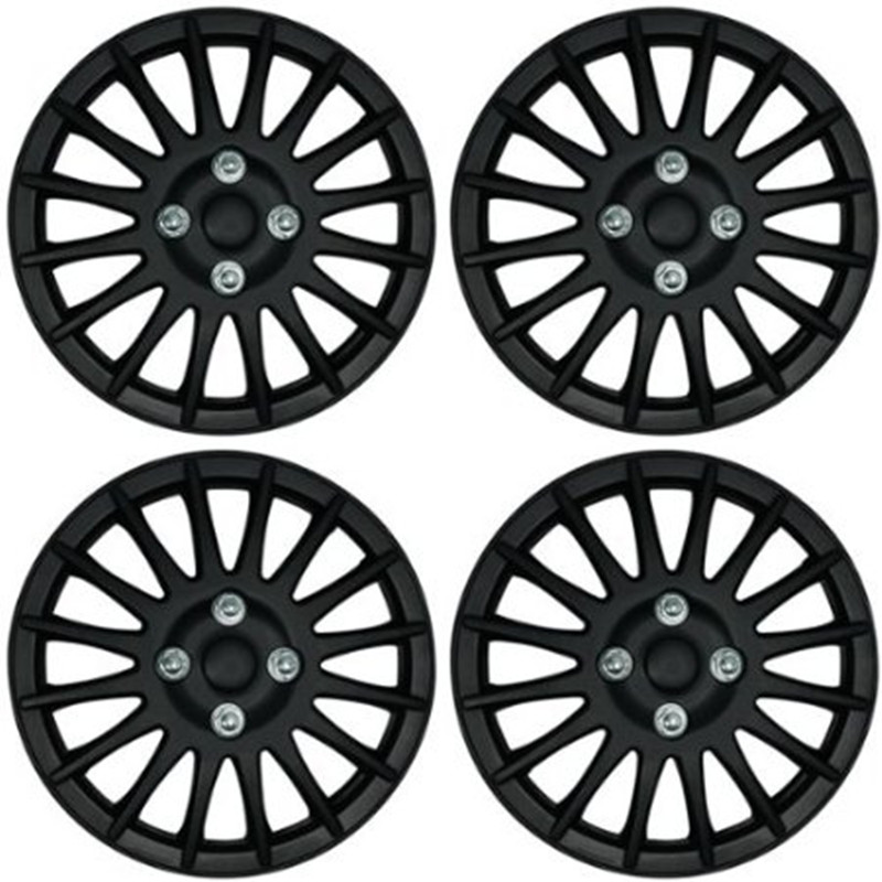 Universal PP ABS full Black Auto Wheel  Center Covers 13"14"15"  Vehicle Center Wheel rims - Image 2