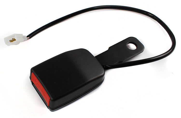 Seat belt buckle with integrated electrical connector