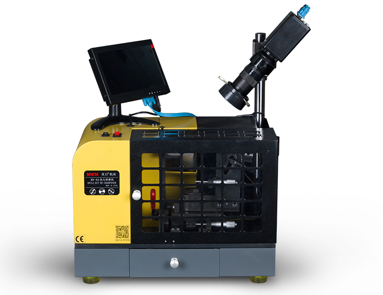 MR-6A drill bit sharpener showing the integrated monitor and camera