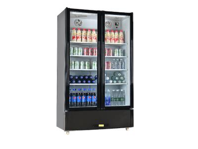 Upright Display Cooler with Double Glass Doors