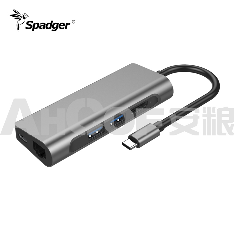 7-in-1 USB-C Docking Station with PD, Dual USB 3.0, 4K HDMI, VGA, and Gigabit Ethernet