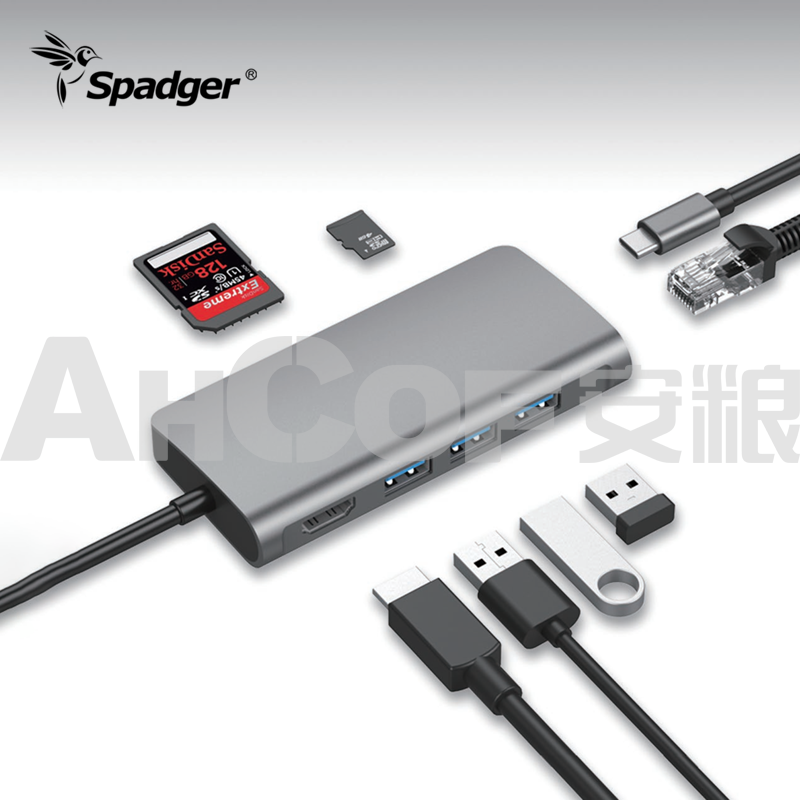 USB C Docking Station,8 in 1 Type-c Hub with PD,3 USB 3.0 Ports,4K to HDMI,SD/TF Card Read - Image 2