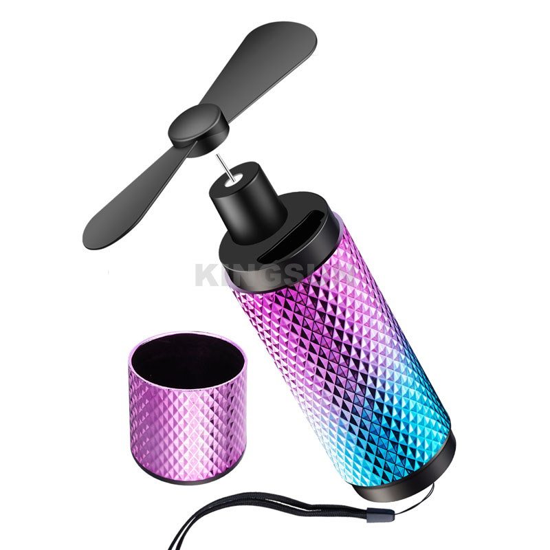 USB charged rechargeable handheld mini fan with power bank 2200mAh - Image 2