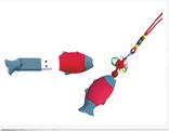 Fish-Shaped USB Flash Drive with Lanyard