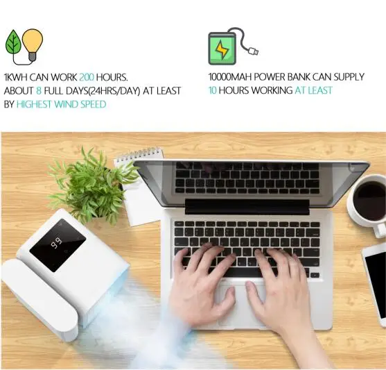 Energy efficiency and power bank compatibility graphic
