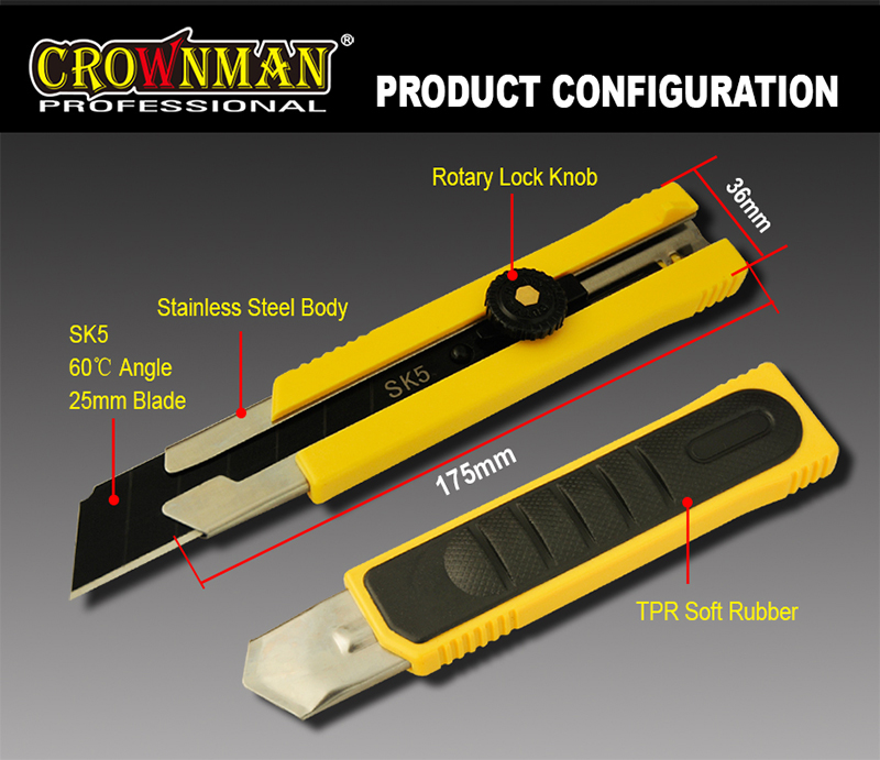 Professional Utility Knife with SK-5 Blade