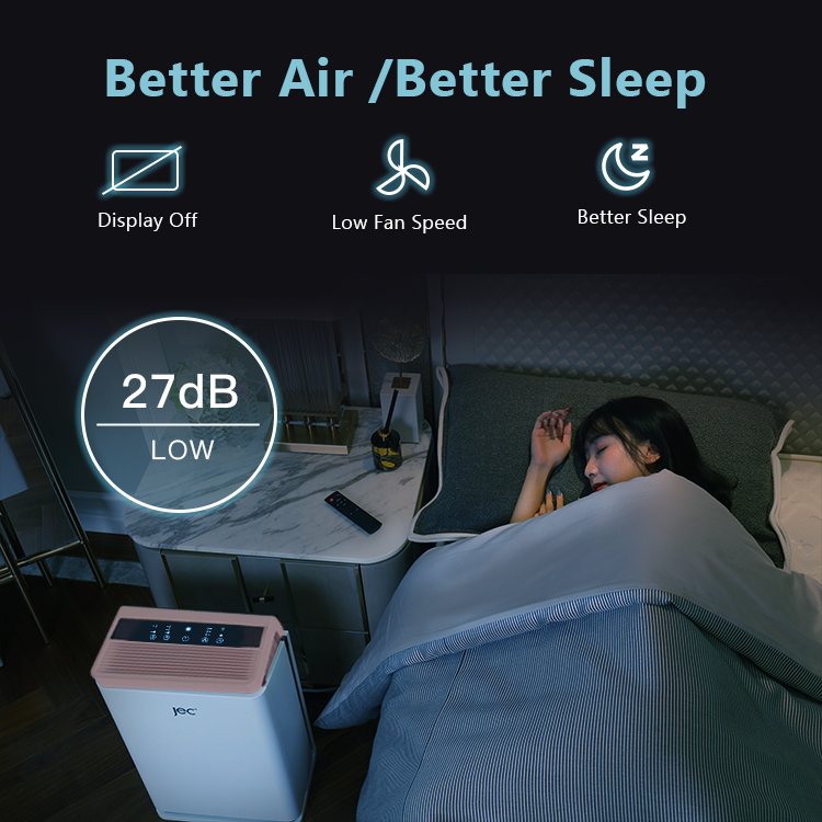 Air purifier operating at low noise for sleep