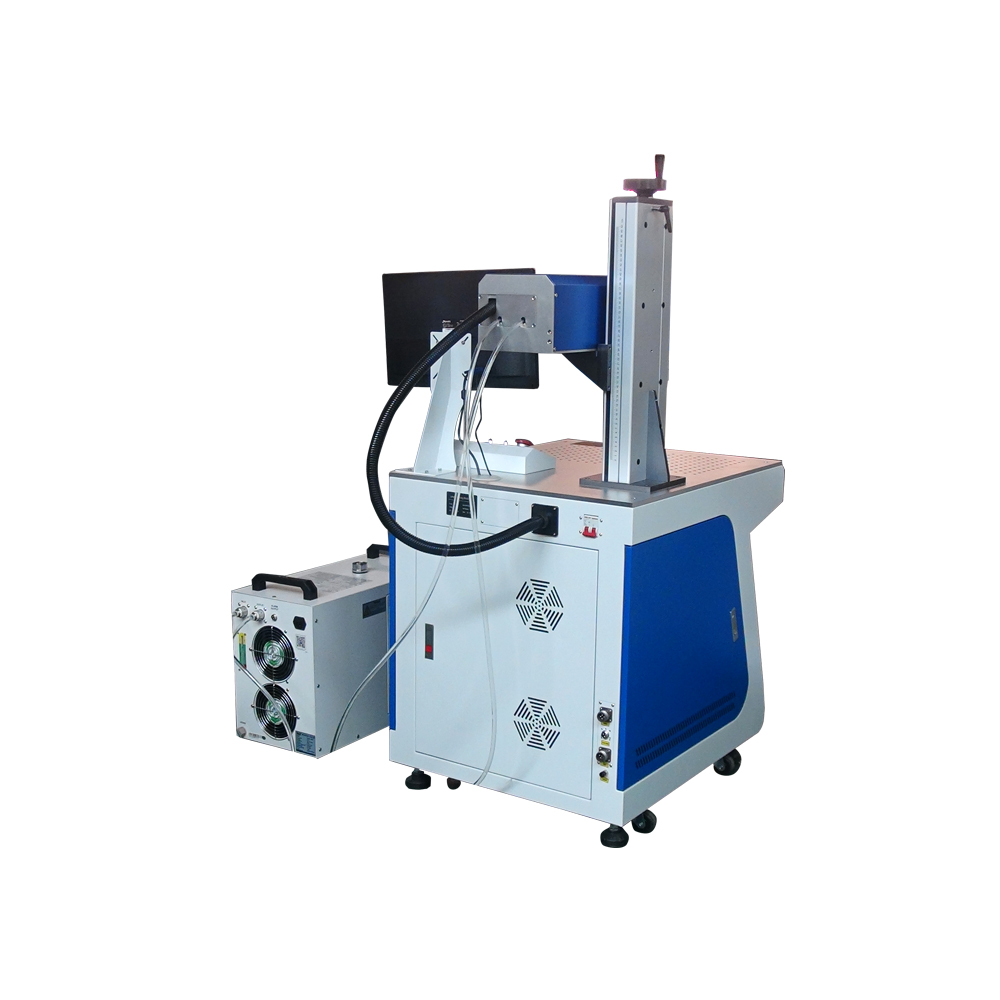 UV Laser marking machine setup with cooling unit