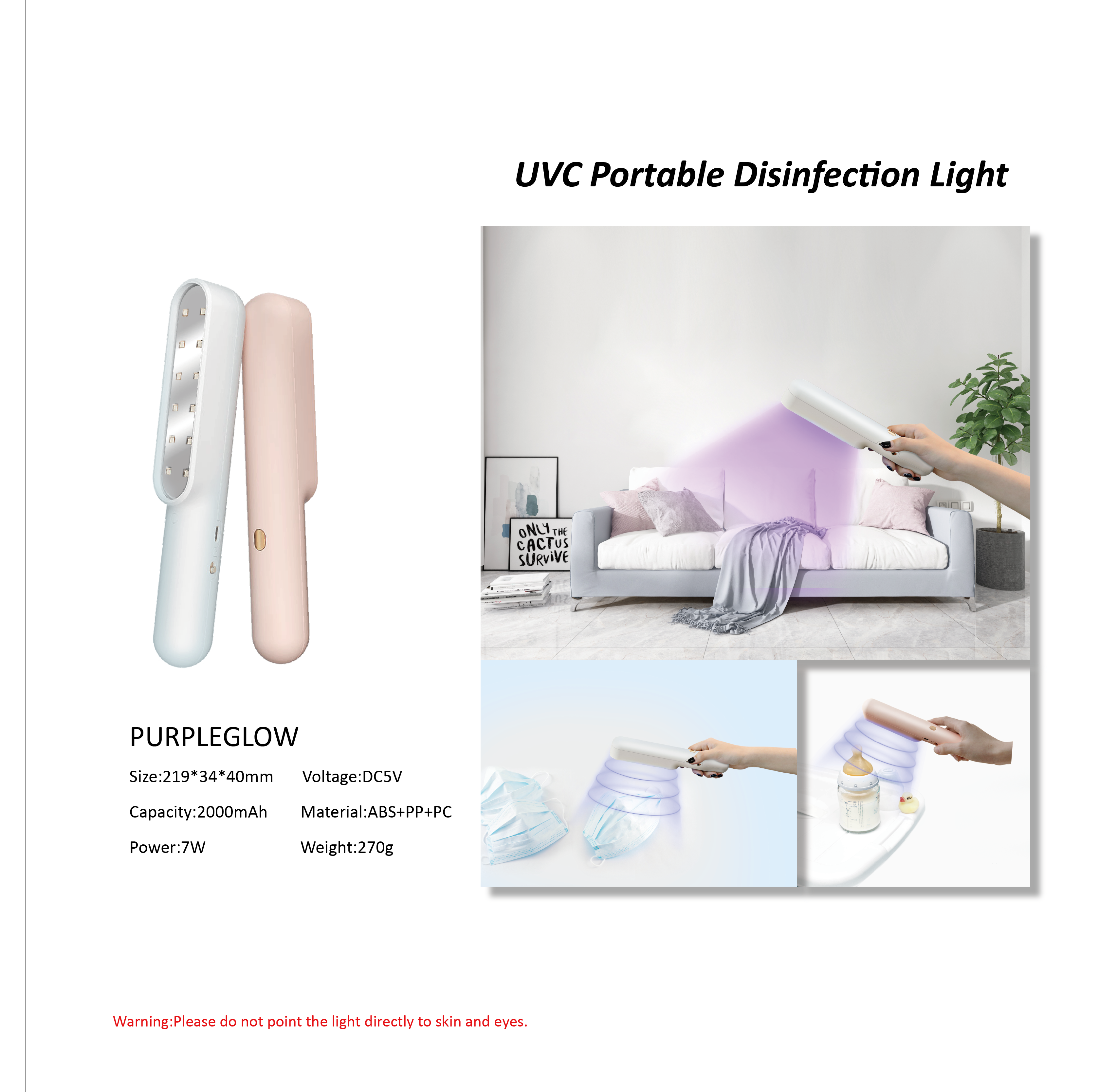 Portable UVC Sanitizing Wand