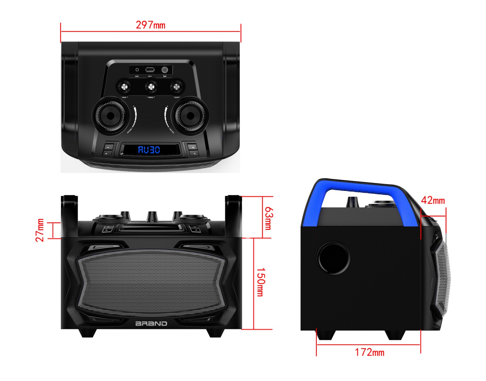 Portable Bluetooth Speaker with LED Lighting