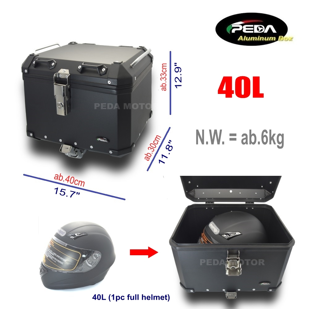 Motorcycle Aluminum Top Case Side Pannier Rear Trunk
