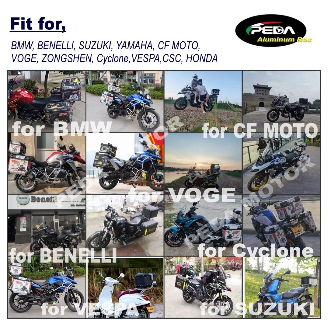 Graphic showing compatibility with various motorcycle brands
