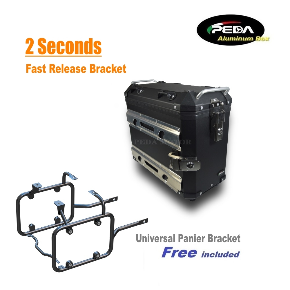 Motorcycle Aluminum Top Case Side Pannier 36L