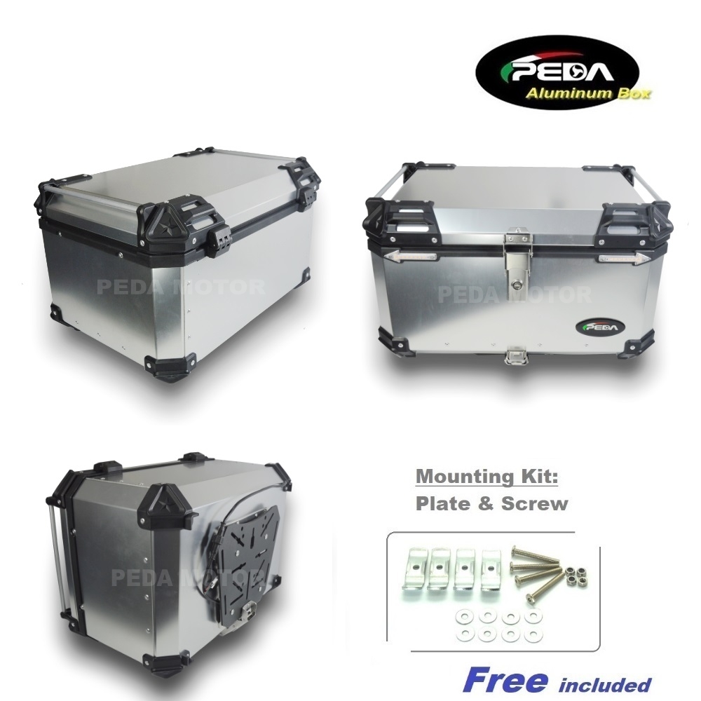 Motorcycle Aluminum Top Case with LED Turn Signals