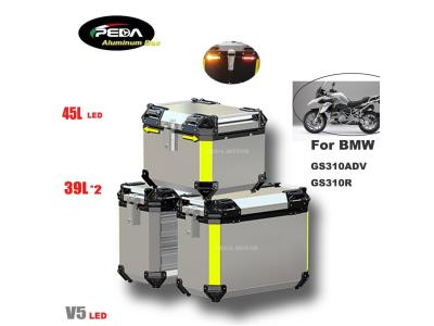 V5-33 Motorcycle Aluminum Box LED 45L Top Case 39L Side Panniers For BMW GS310ADV GS310R - Image 3