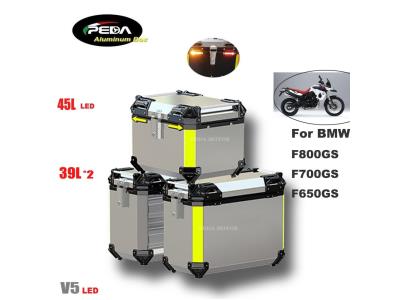 V5-34 Motorcycle Aluminum Box LED 45L Top Case 39L Side Panniers For BMW GS750 GS850 - Image 2