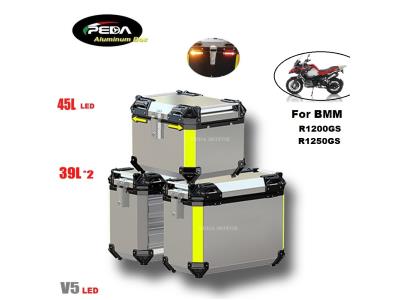 V5-36 Motorcycle Aluminum Box LED 45L Top Case 39L Side Panniers For BMW R1200GS R1250GS - Image 3