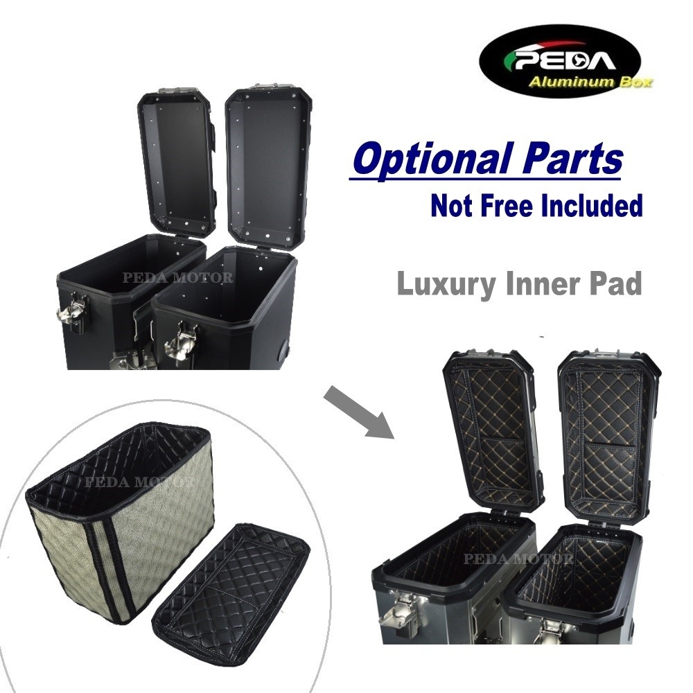 V5-4 Motorcycle Aluminum Box with LED Winker 39L Top Case Side Pannier Scooter Rear Trunk - Image 2
