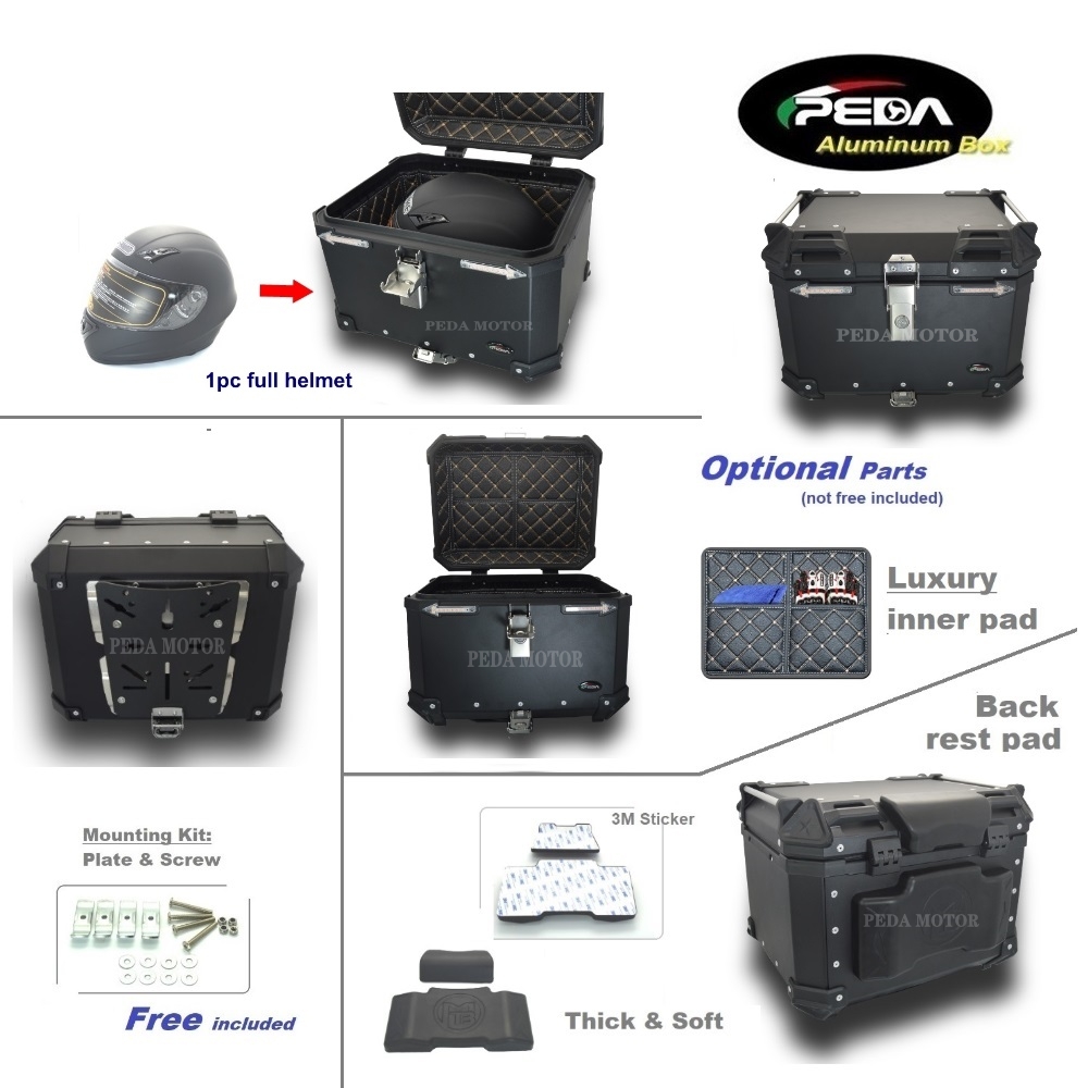 Detailed view of mounting hardware and interior capacity